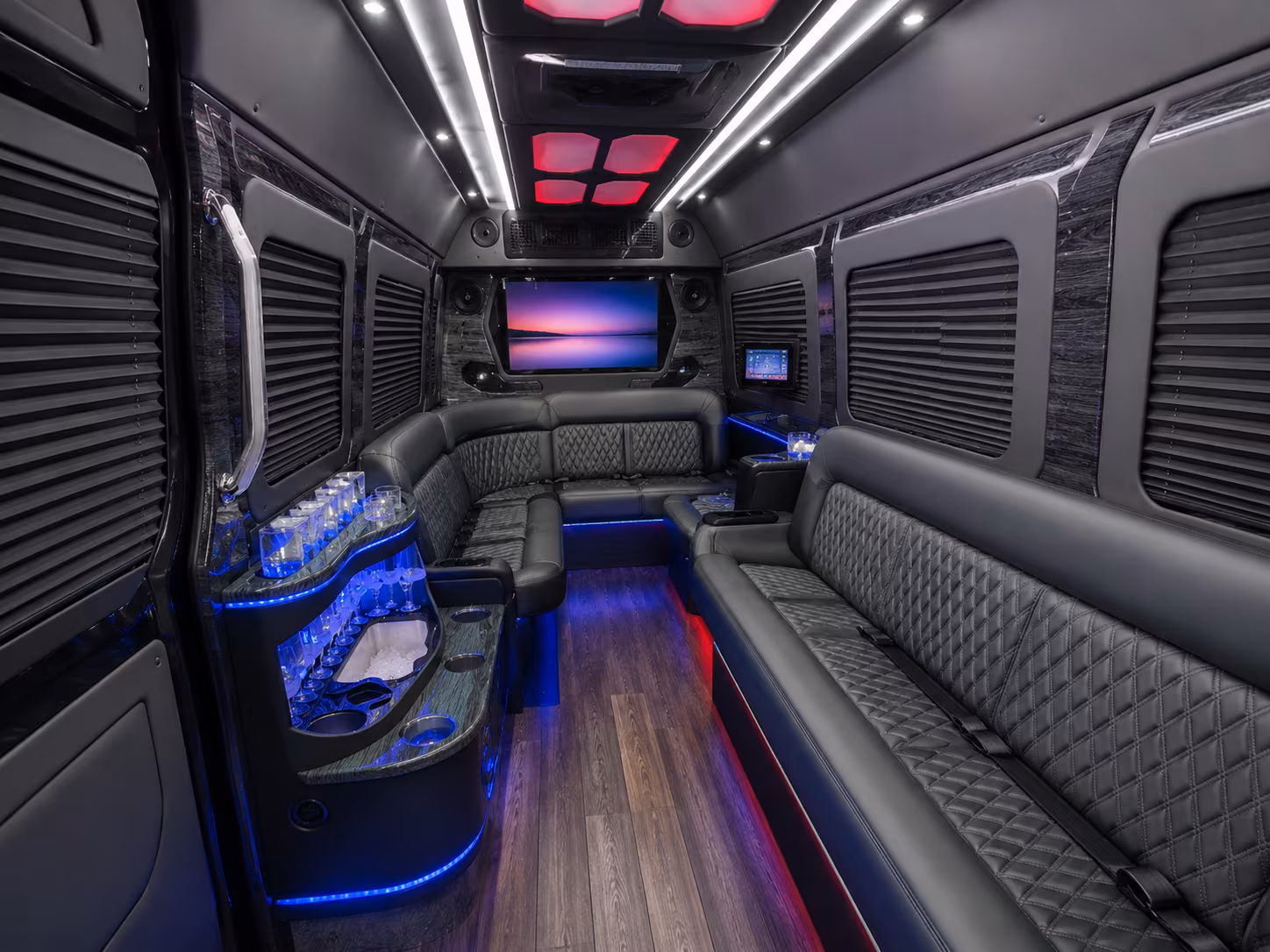 kentwood 50 passenger party bus interior