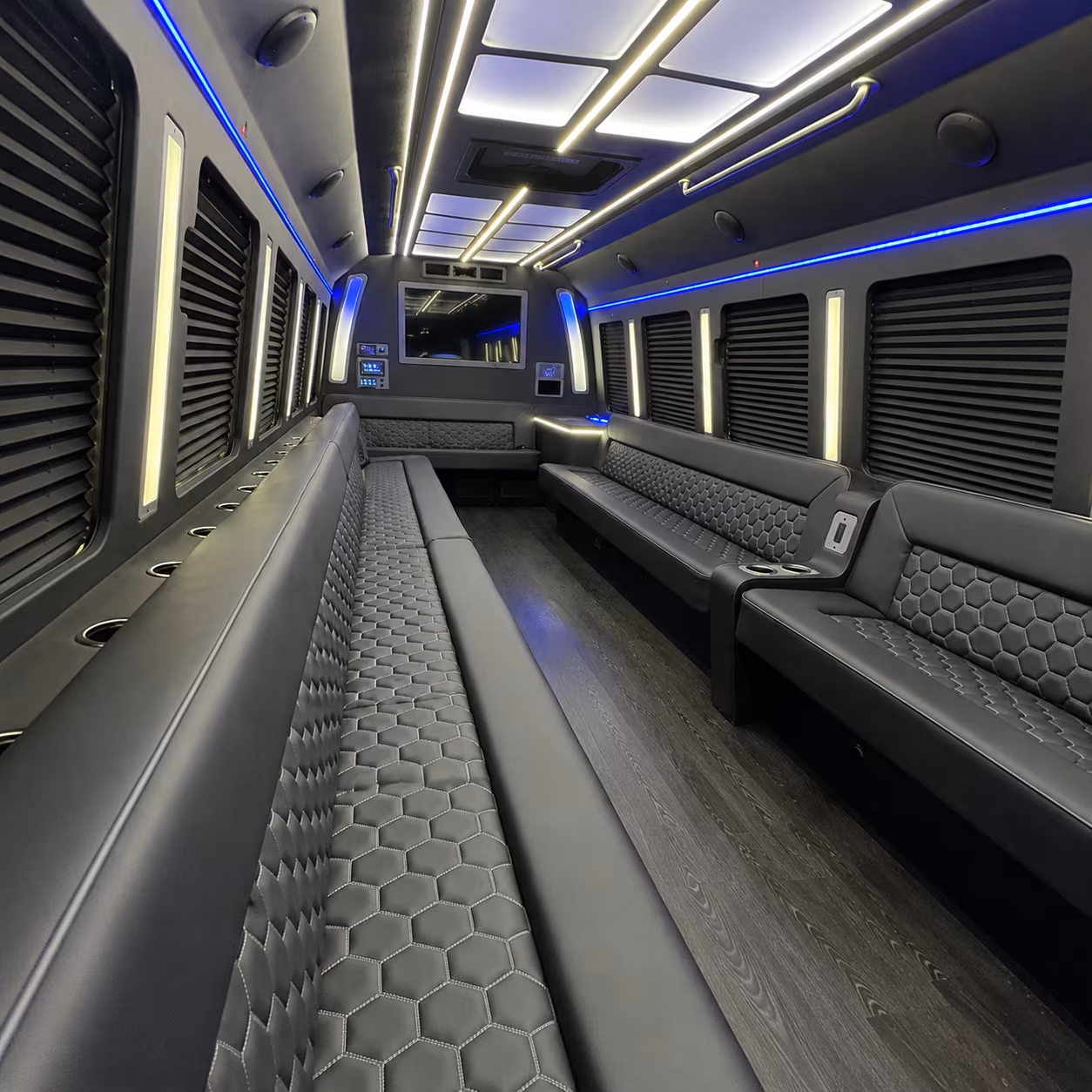 kentwood party bus rental interior