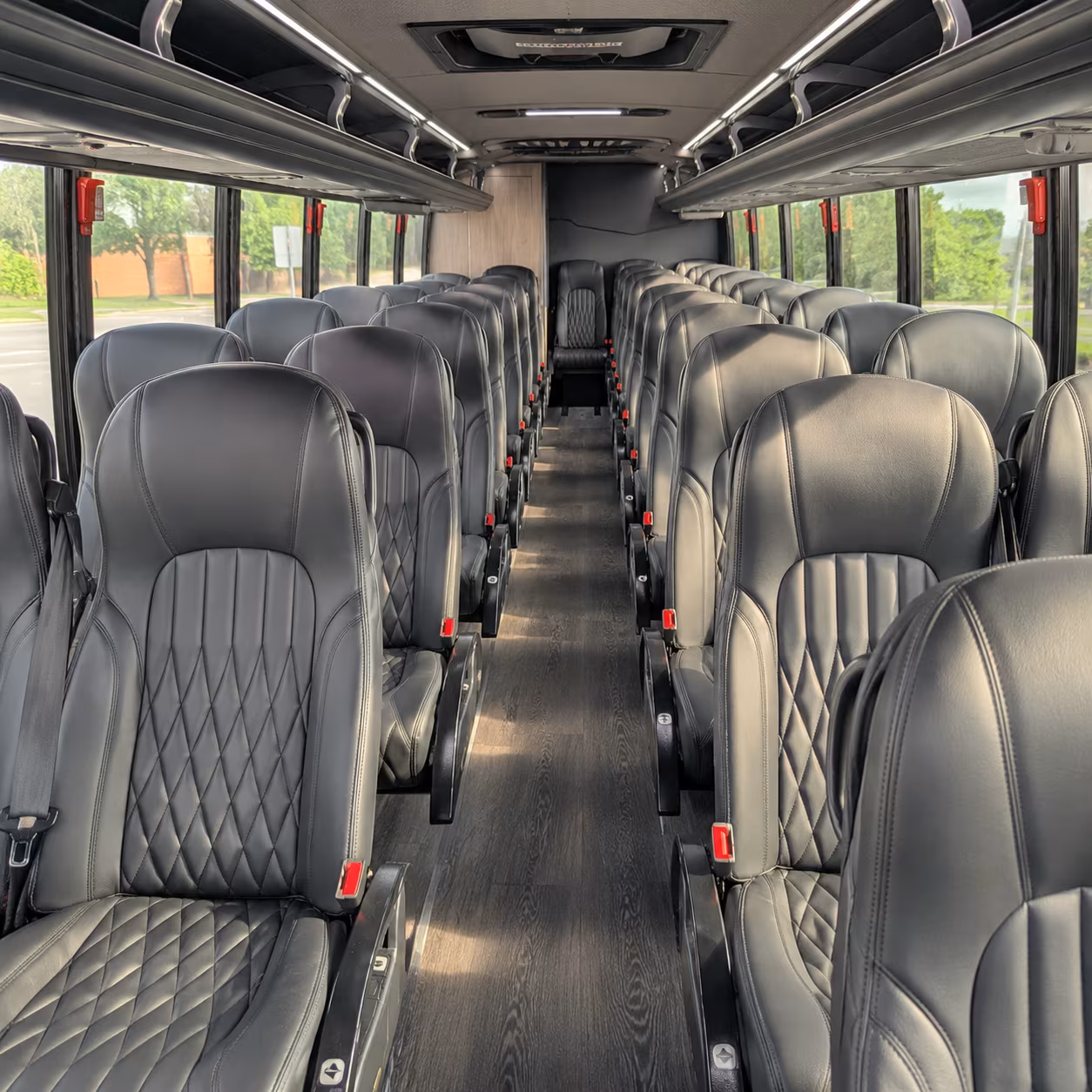 minibuses and charter buses when the whole friend group rides together